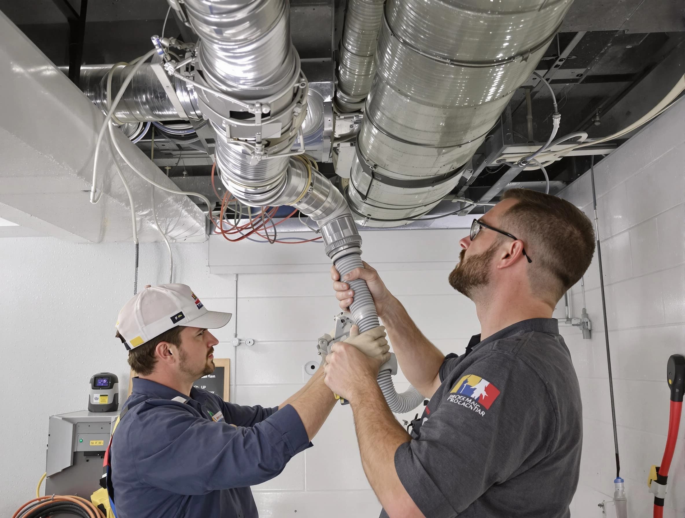 Apache Junction Air Duct Cleaning technician performing thorough AC duct cleaning in Apache Junction