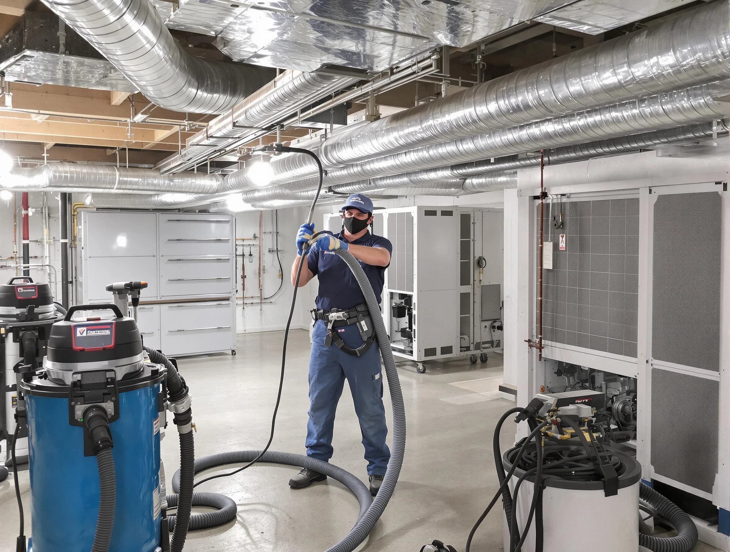 Apache Junction Air Duct Cleaning specialist performing thorough central air duct cleaning for improved system efficiency in Apache Junction