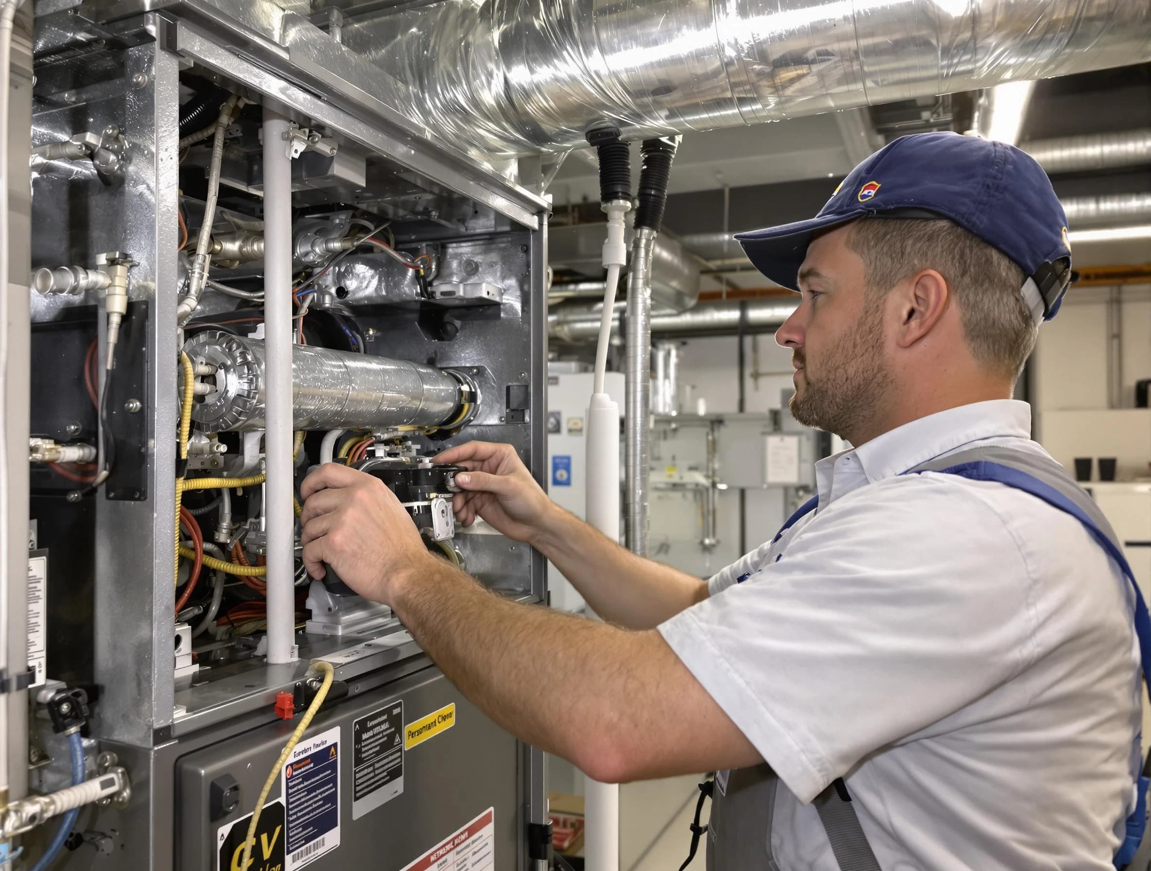 Apache Junction Air Duct Cleaning specialist performing thorough furnace duct cleaning to improve heating efficiency in Apache Junction
