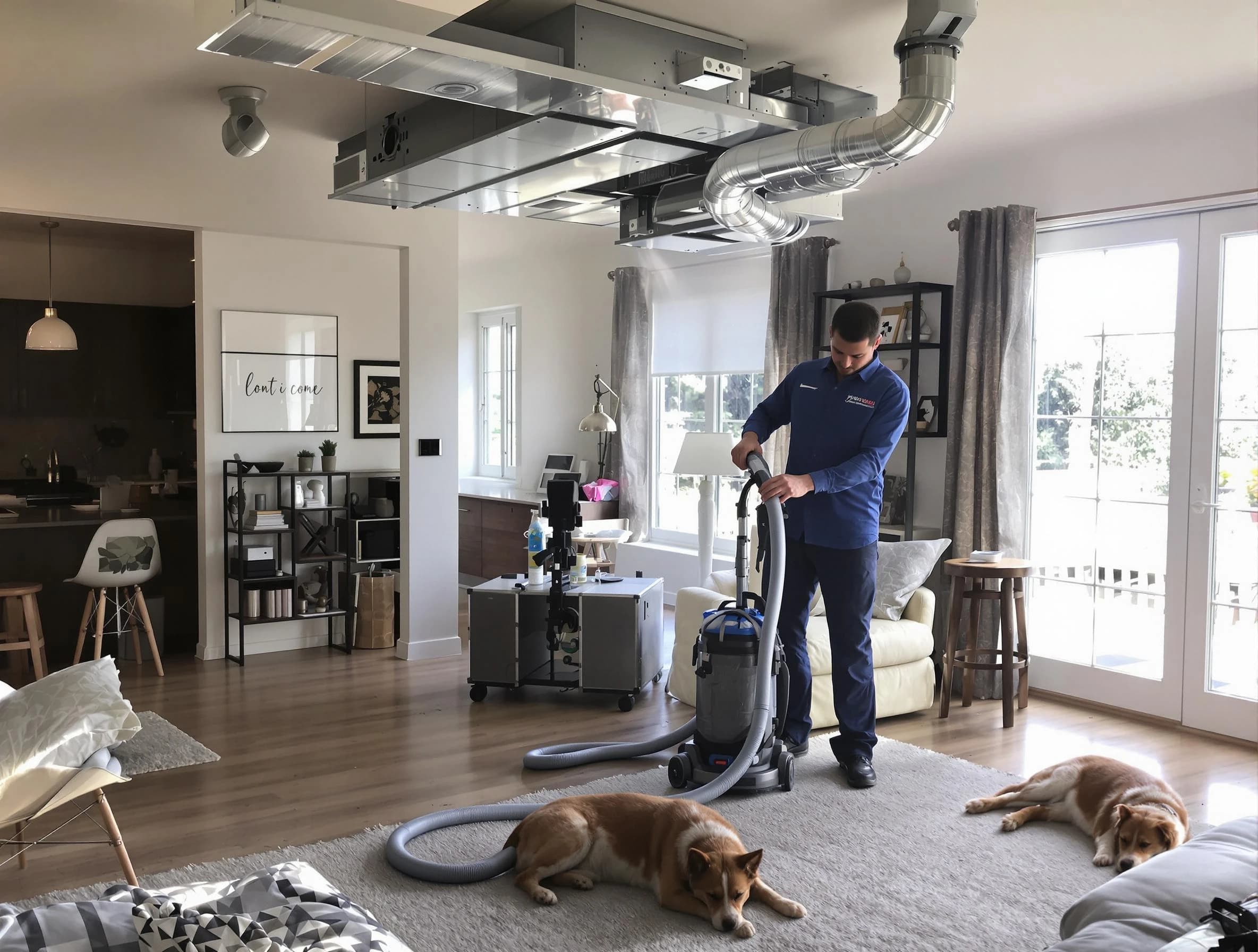 Apache Junction Air Duct Cleaning technician performing detailed indoor duct cleaning for improved air quality in Apache Junction