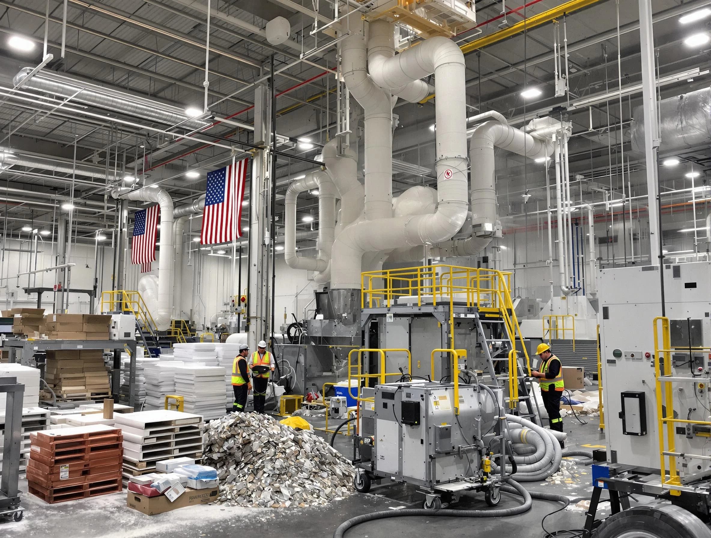 Apache Junction Air Duct Cleaning team performing large-scale industrial duct cleaning at a commercial facility in Apache Junction
