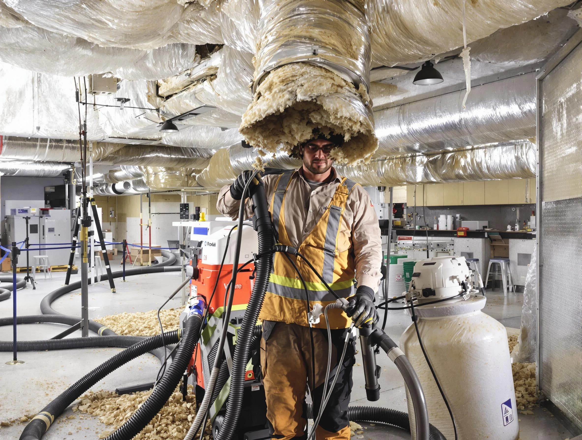 Professional vacuum insulation removal by Apache Junction Air Duct Cleaning expert in Apache Junction